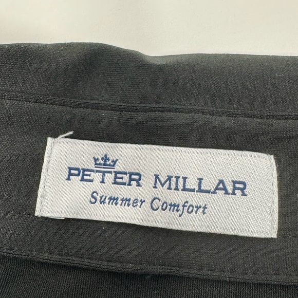 Peter Millar Men’s Summer Comfort Black Golf Polo Long Sleeve no sz tag S0 - Picture 4 of 6